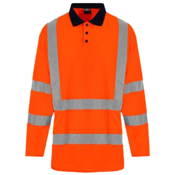 Pro RTX High Visibility Long Sleeve Polo Shirt Thumbnail